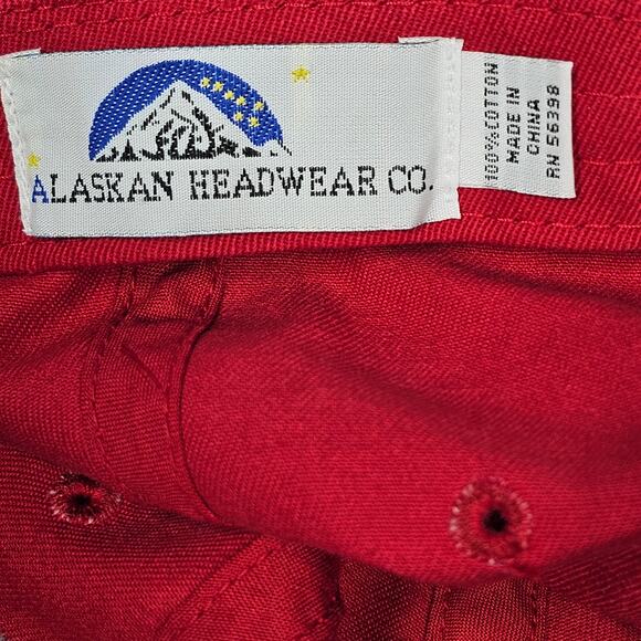 Alaska Red Adjustable Trucker Hat Ball Cap - Picture 7 of 7